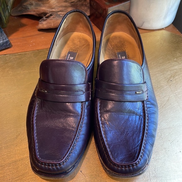 Bally Parawet Burgundy Leather Loafers